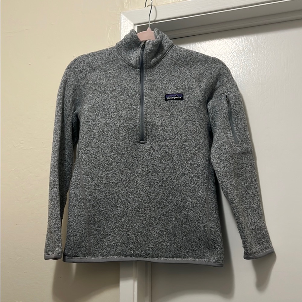 Patagonia Gray Quarter-Zip Fleece Pullover